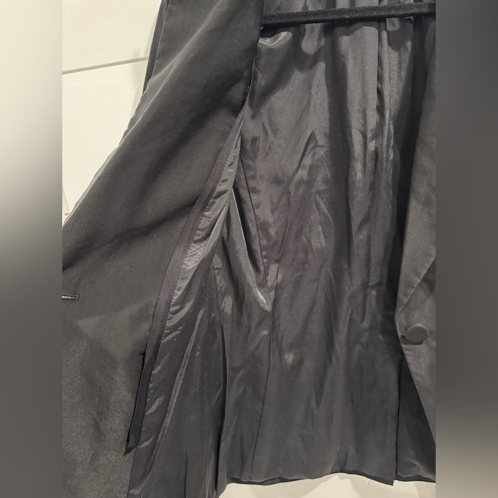 Veronica Beard Long and Lean Dickey Jacket in Black Linen Blend - Picture 12 of 13